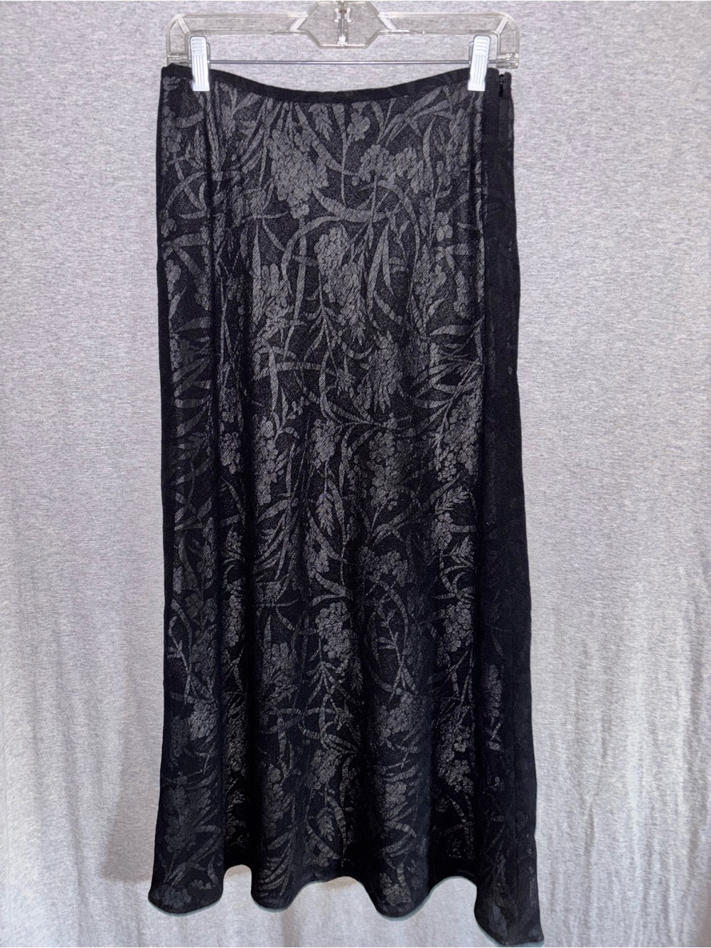 Lauren Ralph Lauren Black Floral Jacquard Maxi Skirt